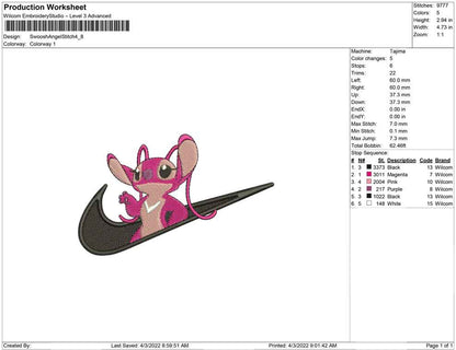 Swoosh Angel stitch