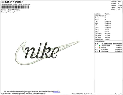 Swoosh Appllique Nike
