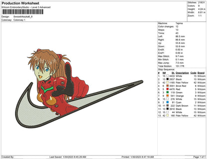 Swoosh Asuka evangelion