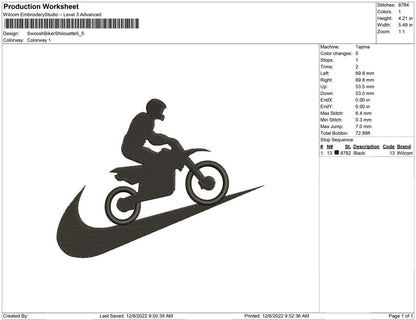 Swoosh Biker Silhouette