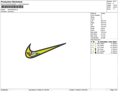 Swoosh duck