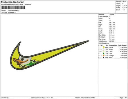 Swoosh duck