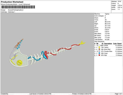 Swoosh Fishing hook