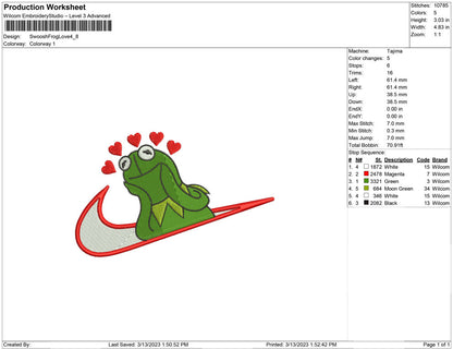 Swoosh Frog Love