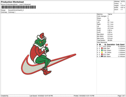 Swoosh Grinch Heart