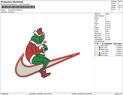 Swoosh Grinch Heart