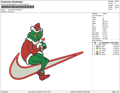 Swoosh Grinch Heart