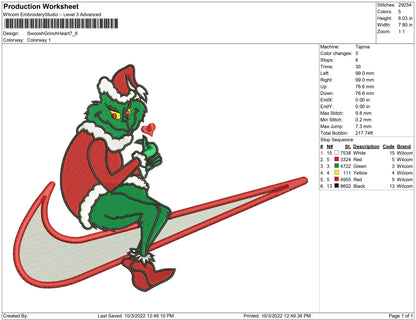 Swoosh Grinch Heart