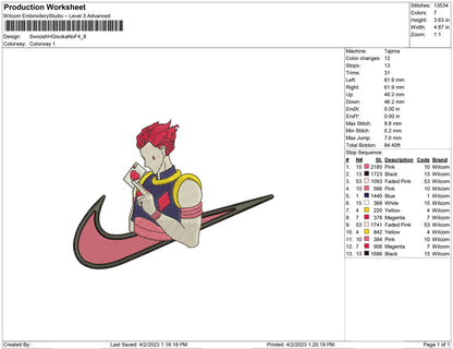 Swoosh hisoka No Face