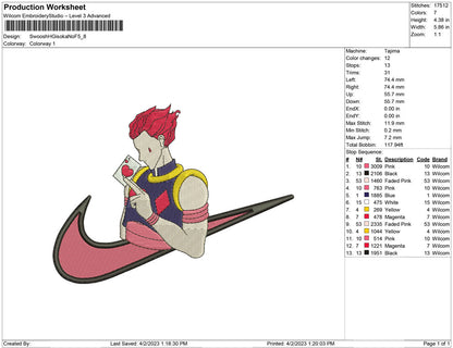 Swoosh hisoka No Face