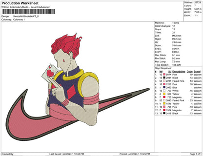 Swoosh hisoka No Face