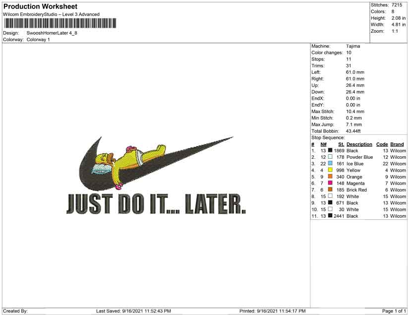 Swoosh Homer Just do it Later