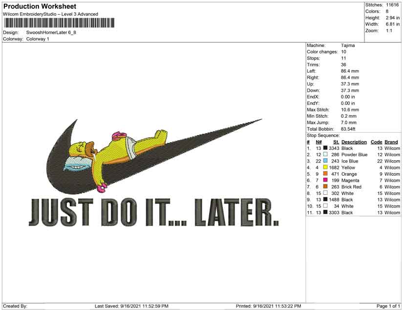 Swoosh Homer Just do it Later