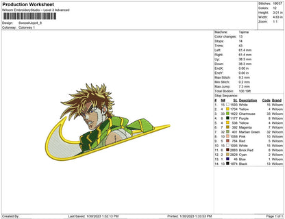 Swoosh Jojo's bizarre