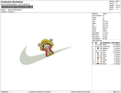 Swoosh Luffy happy