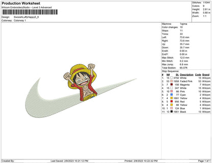 Swoosh Luffy happy