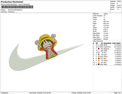 Swoosh Luffy happy