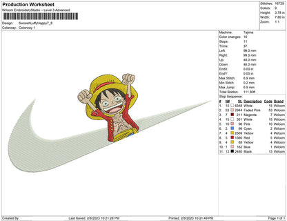 Swoosh Luffy happy