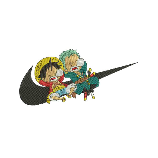 Swoosh Luffy und Zorro schlafen