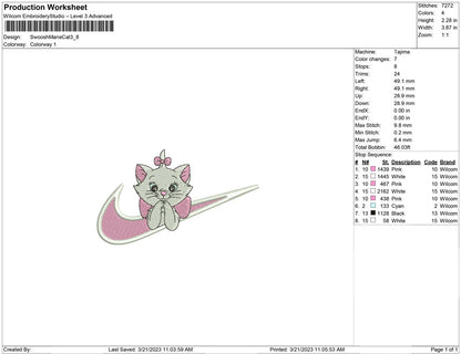 Swoosh Marie Cat