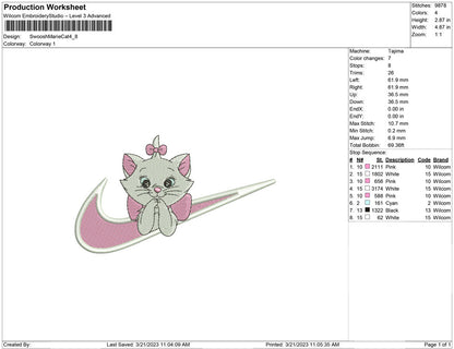 Swoosh Marie Cat