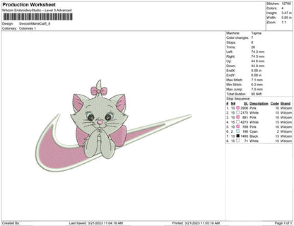 Swoosh Marie Cat