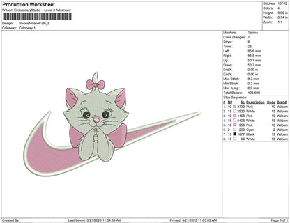 Swoosh Marie Cat