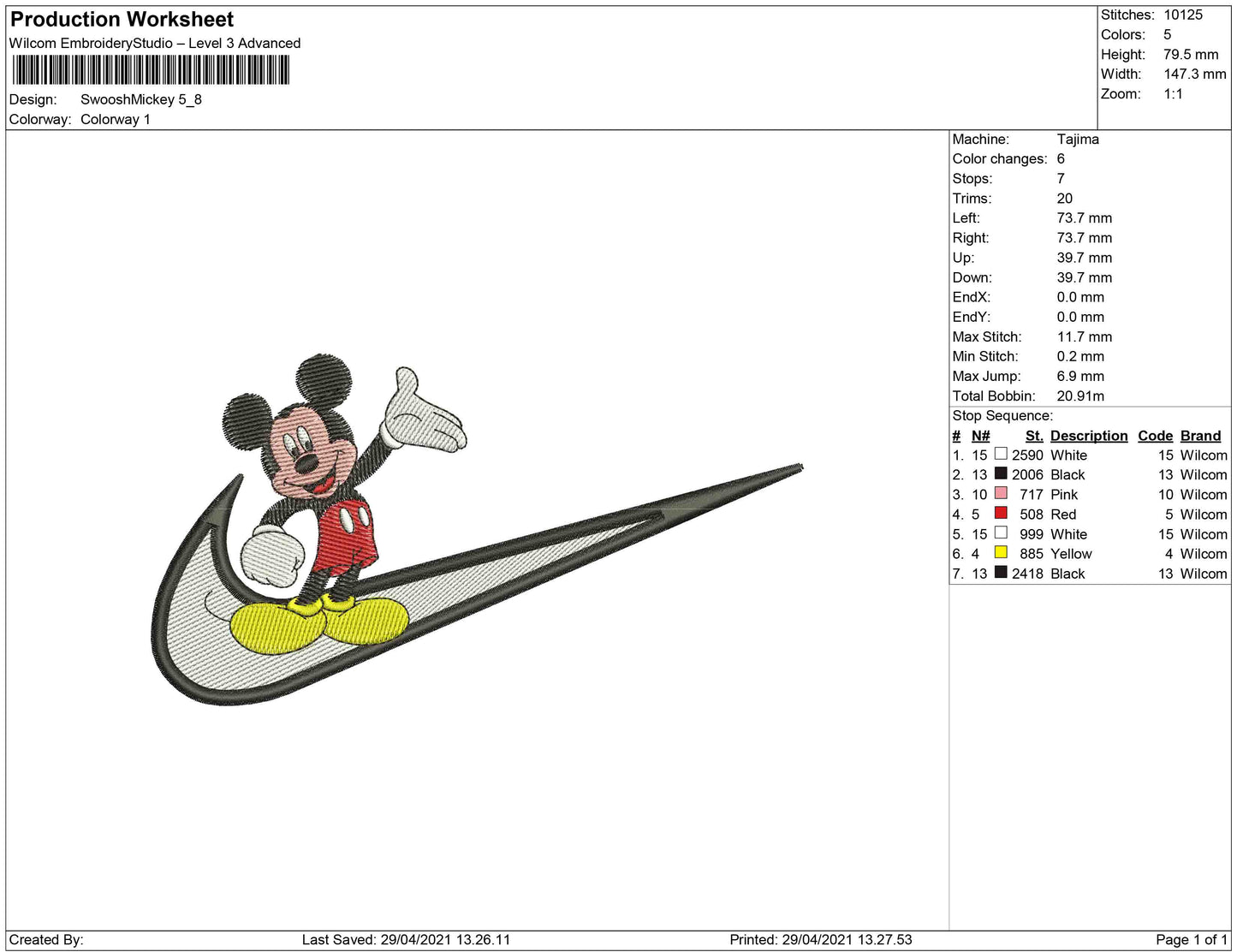 Swoosh Mickey Mouse