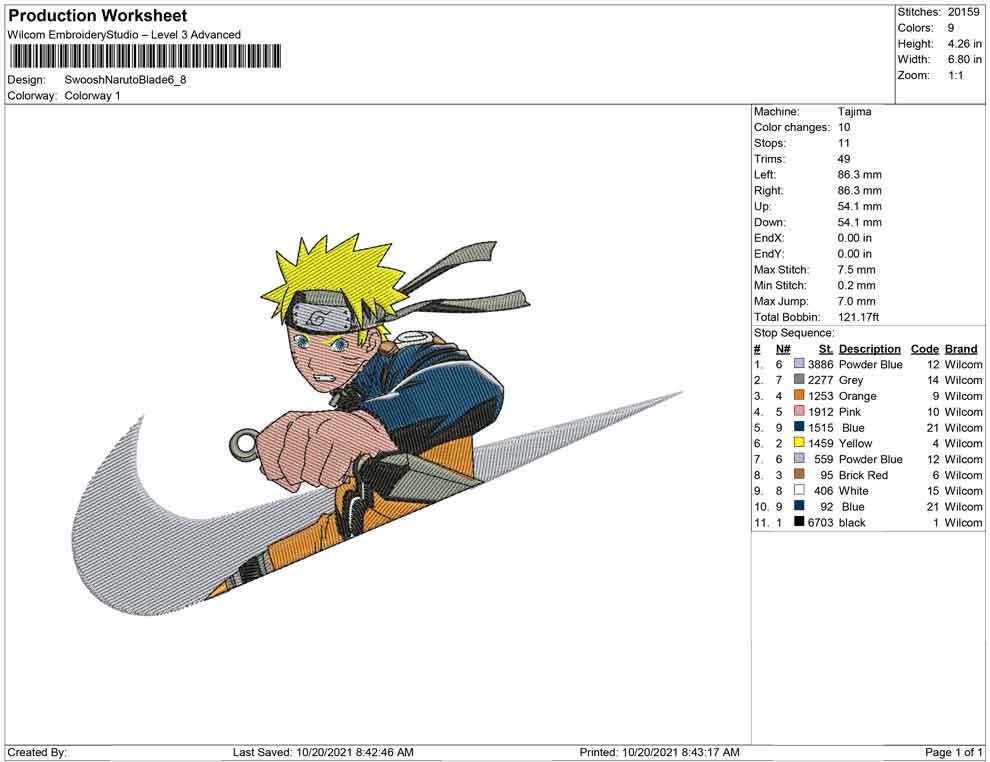 Swoosh Naruto mit Klinge