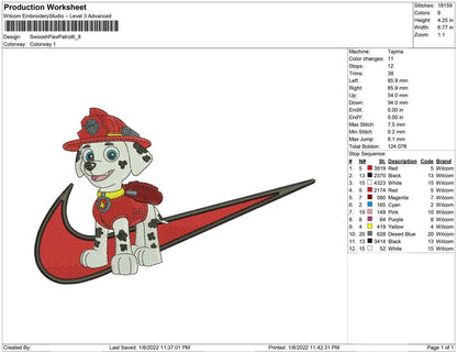 Swoosh Paw Patrol