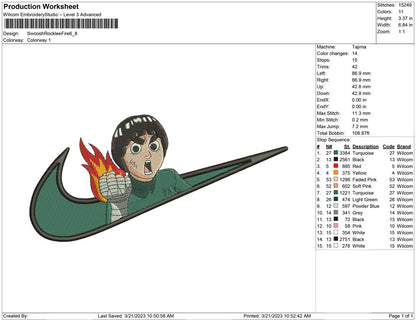 Swoosh Rocklee Fire
