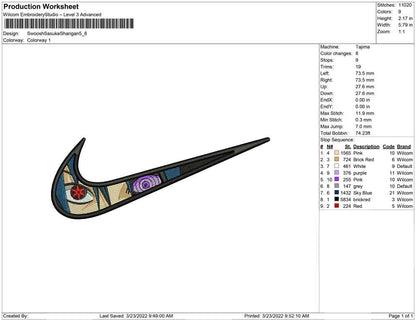 Swoosh Sasuke Sharigan