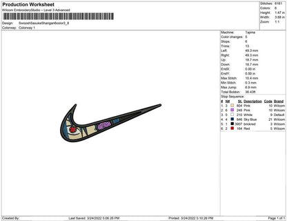 Swoosh Sasuke Sharigan 6 color