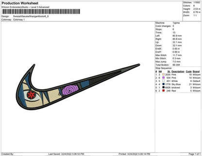 Swoosh Sasuke Sharigan 6 color