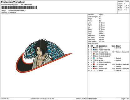 Swoosh Sasuke and Snake