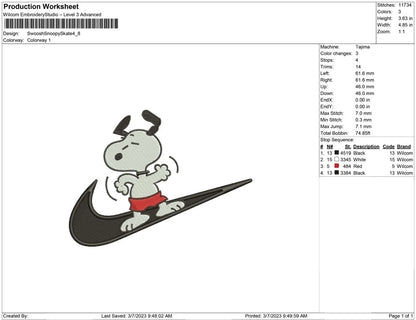 Swoosh Snoopy Skate