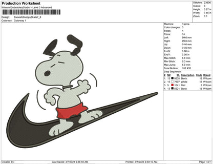 Swoosh Snoopy Skate