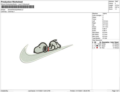 Swoosh Snoopy Sleep