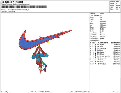 Swoosh Spiderman christmast