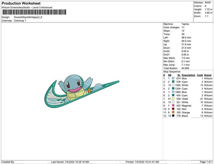 Swoosh Squirtle Happy