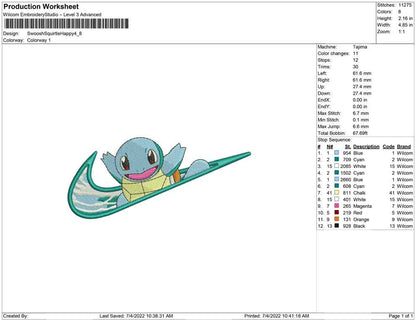 Swoosh Squirtle Happy