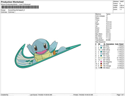 Swoosh Squirtle Happy