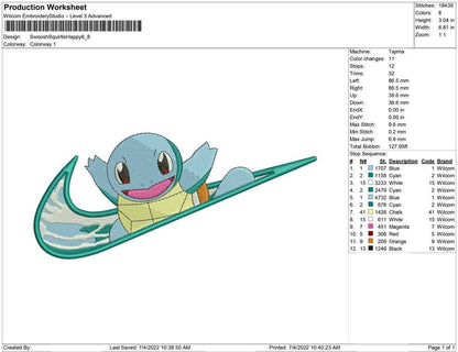 Swoosh Squirtle Happy