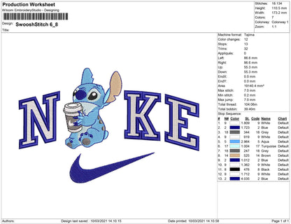 Nike Stitch wit coffee cup