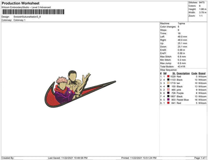 Swoosh Sukuna and Itadori