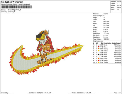 Swoosh Tiger Fire