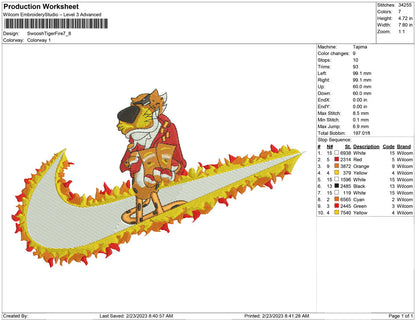 Swoosh Tiger Fire