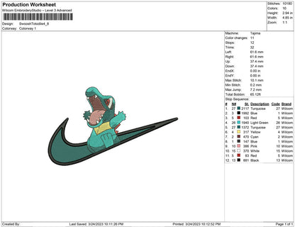 Swoosh Totodile
