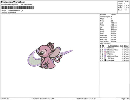 Swoosh Angel Pink