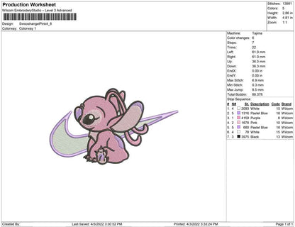 Swoosh Angel Pink